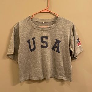 SHEIN “USA” crop top